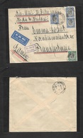 Bc - Kenya. 1934 (11 July) NGOMENI - Germany, Frankfurt. Via Tanga. "By Feeders Service" Mns + "By Air To Brindisi" Fkd  - Other & Unclassified