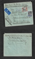 Bc - Kenya. 1936 (7 May) Tanga - Germany, Frankfurt. Fkd Env At 95c Rate "By Feeders Service" Mns + "By Air To Brindisi" - Sonstige & Ohne Zuordnung