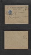 Bc - Malta. 1892 (Feb 12) GPO Valetta - France, Bordeaux (17 Feb) Illustrated Business Fkd Env Single QV 2 1/2 Intense B - Other & Unclassified