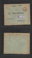 Bc - Malta. 1915 (Oct 8) GPO Valetta - France, Marseille. Registered Fkd 2 1/2d Orange Envelope. Maltese Cross GP. 9 Cac - Other & Unclassified