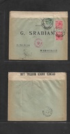 Bc - Malta. 1915 (18 Oct) Valetta - France, Marseille (24 Oct) Multifkd Envelope Red Censor Cachet + Label. Fine. - Other & Unclassified