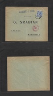 Bc - Malta. 1916 (May 12) GPO - Marseille, France. Fkd Env 2 1/2 D Blue, Tied Single Cds Small Old Tye + Red Censor Cach - Altri & Non Classificati