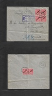 Bc - Malta. 1922 (18 March) Valetta GPO - France, Marseille (22 March) Registered Multifkd "Self Gumt" Ovptd Issue. Bloc - Otros & Sin Clasificación