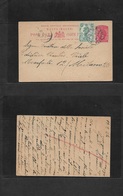 Bc - Malta. 1924 (19 Febr) Valetta - Itally, Milano 1d Red Stat Card + Adtl 1/2d Green, Cds. Arrival Special Postmark. L - Other & Unclassified