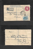 Bc - Swaziland. 1947 (Sept 2) Piggs Peak - Pretoria, S. Africa (4 Sept) Registered 4d Red Stat Env + 1 1/2d Blue Adtl, C - Autres & Non Classés