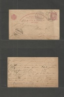 Hungary. 1893 (13 Jan) Zsolna - Switzerland, Geneve (16 Jan) 5 Fill Red Stat Card. Fine Old Style Large Cds. Scarce. - Other & Unclassified