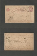 Hungary. 1893 (13 Jan) Zsolna - Switzerland, Geneve (16 Jan) 5 Fill Red Stat Card. Fine Old Style Large Cds. Scarce. - Autres & Non Classés