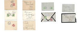 Hungary. 1902-16. Balkans. Hungarian Postal Admin. 5 Diff Fkd Envelopes Diff Town Names Brood Nagy Kamizsa, Belovar, Vin - Otros & Sin Clasificación