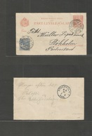 Hungary. 1907 (3 April) Budapest - Sweden, Stockholm (6 April) 10 Fil Red Rose Stat Letter + Adtl. Fine Used. - Other & Unclassified