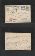 Hungary. 1916 (23 March) Croatia. Hungary Postal Admin. Zagreb - Ujvidek (29 March) Registered 5 Fill Blue Green Stat Ca - Other & Unclassified