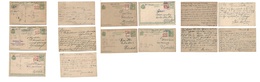 Hungary. 1917-19. 5 Fill Green Stationary Cards. Diff Ovptd And Text, Adtls Fkgs. Balkans Circulation, Incl Ojvidek, Sid - Other & Unclassified