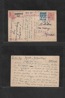 Hungary. 1919 (2 Apr) SERBIA, Vojvodina Province, Homokbalvanyos (BAVANISTE) - Ujvidek. 10 Fill Red Stat Card On Registe - Sonstige & Ohne Zuordnung