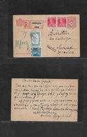 Hungary. 1919 (4 Oct) SERBIA. Hungarian Postal Admin. Fehertemplem - Novisad. Registered Multifkd 10 Fill Red Stat Card. - Other & Unclassified