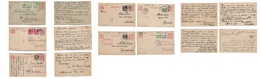 Hungary. 1919-22. Balkans. Selection Of 7 Diff Multifkd 10 Fill Red Stationary Cards, Diff Town Names, One Is Taxed + "T - Other & Unclassified