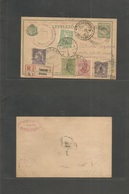 Hungary. 1921 (1 Jan) Timisoara - Belacrkva, Yougoslavia. Registered Multifkd Mixed Provisional Issues, Cds Ovptd Stat C - Sonstige & Ohne Zuordnung
