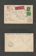 Hungary. 1947 (18 May) Budapest - Switzerland, Montreaux (21 May) Registered Express Multifkd Env. Scarce Postal Service - Other & Unclassified