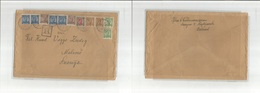 Iceland. 1924 (16 July) Reikjavita - Sweden, Malmo. Registered Multifkd Envelope. Espectacular. - Andere & Zonder Classificatie