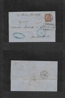 Italy. 1878 (30 Nov) Genova - Argentina, Buenos Aires (27 Dec) E. Fkd 30c Brown, Tied "13" Grill. Endorsed Per "Nord Ame - Unclassified