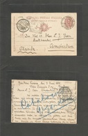 Italy. 1899 (3 June) Gardone Rivera - Netherlands, Amsterdam (6 June) Lago Di Garda. 10c Red Stat Card. Nice Cds Usage. - Sin Clasificación