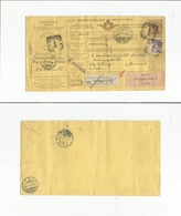 Italy - Xx. 1912 (9 May) Gorrento - Denmark, Nykobing (17 May) Postal Package Stationary Card + Adtl On Registered Usage - Non Classificati