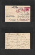 Italy - Xx. 1916 (21-22 Feb) Costafiore, Muccia (Macerata) - Austria WWI POW Mail. 10c Brown Stat Card Dual Censored. Ad - Zonder Classificatie