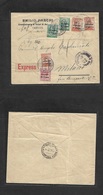 Italy - Xx. 1919 (7 April) Triest. Ovptd Issue. Express Mail Multifkd Envelope To Milano, Red Label + Censor Cachet. VF  - Unclassified