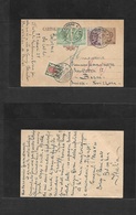 Italy - Stationery. 1928 (26 June) Borgo Panigale - Switzerland, Bern (27 June) 30c Brown King Issue Stat Card + 3 Adtls - Zonder Classificatie