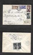 Italy - Xx. 1951 (18 Oct) AMG - FTT. Triest, Borza - Switzerland, Bern (19 Oct). Registered Multifkd F+R Envelope. - Unclassified