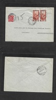 Italy - Xx. 1952 (13 Nov) Venezia - Switzerland, Interlaken (17 Nov) Multifkd Env + Taxed + Swiss Amvl P Due 15c Red, Ti - Unclassified
