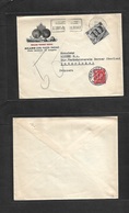 Italy - Xx. 1952 (13 Dec) Milano - Switzerland, Interlaken (15 Dec) Illustrated Fkd Env + Taxed + Swiss Postage Due 50c  - Unclassified