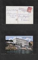 Italy - Fiume. 1918 (29 Feb) Hungary Postal Admin. Susak - St. Pazova. Fkd Ppc + Hungarian Fiumi Censor Cachet. VF + Rar - Unclassified