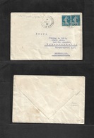 Japan. 1922 (27 Nov) Fkd Envelope With Letter Contains In Japanese With France Semeuse 25c Blue Tied French Pqbt "Yokoha - Other & Unclassified