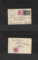 Lebanon. 1940 (10 April) Ghosta - France, Paris. Multifkd Env Front + Reverse, Tied Bilingual Hexagonal Ds. - Lebanon