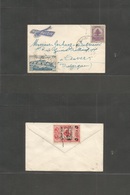 Lebanon. 1950 (2 Jan) Tripoli Marine - Belgium, Anvers. Air Multifkd + Reverse Tax Envelope. Fine. - Líbano