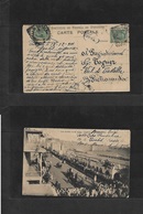 Libia. 1911 (18 Dec) Italian Post Office. Tripoli - Pietrasanta, Lucca, Italy. Early Multifkd Ppc. Azizia Feria Procesio - Libya