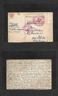 Lithuania. C. 1941. Red Cross POW Nazi Censor. Card Fkd + Stamp Erased By Censorship Addressed To Sobolev. A Very Scarce - Lituanie