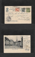 Luxembourg. 1898 (24 Dec) Echternach, Ettelbruck - Germany, Mainz (25 Dec) Christmas Circulation. Superb Tricolor Mixed  - Sonstige & Ohne Zuordnung