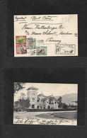 Malaysia. 1905 (27 Sept) Taiping - Penang. Registered Local Multifkd Ppc Card At 11c Postcard Rate, Tied Cds + R-cachet  - Maleisië (1964-...)