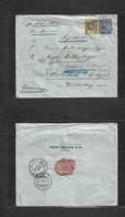 Malaysia. 1907 (July 19) Penang - Wurttemberg, Forward Arns Riswil, Switzerland (12 Aug) Registered Multifkd Mixed Issue - Malaysia (1964-...)