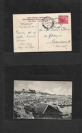 Malaysia. 1910 (20 Nov) Kelantan. Kota Bharu - Denmark, Copenhagen Via Singapore (25 Nov) Fkd Early Ppc, Neat Cds. VF. - Malaysia (1964-...)