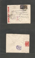 Malaysia. 1941 (21 Oct) UK - Malaya, RAOC. Air Fkd + India Censor + Army PO + Aux Cachet. Addresse Reported Missing + Re - Malaysia (1964-...)