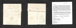 Mexico - Stampless. 1835 (11 July) San Jeronimo - London, UK (17 Oct) EL With Full Contains (text Translation Typed Embo - Mexiko