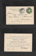 Mexico - Stationery. 1902 (16 Apr) DF - Monterilla. 1c Green Embossed Seal Stat Card, Cds + "Cartero Nº120" Private Prin - Mexico