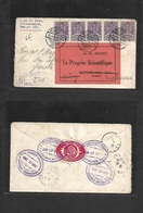 Mexico - Xx. 1936 (13 June) Atlacomulco - France,, Grenoble (30 June) Via Laredo. Registered Multifkd Env. R-cachet Lila - Mexiko