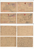 Military Mail. 1917-18. Serbian POW In Austrian Empire Held Entry. Four Red Cross Cards Addressed Via Serbia Red Cross - - Militaire Post (PM)