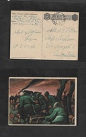 Military Mail. 1943 (8 Feb) Italian Military Post Nº80. FM Squadra Violet Cachets. Addressed To Pisa, Italy. Military Ca - Militaire Post (PM)