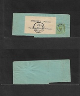 Montenegro. C. 1893 (17 Apr) Cettinje - Mitronica, Kosovo (22 Apr) 5p Yellow / Greenish Complete Stat Wrapper With Arriv - Montenegro