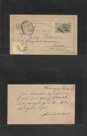 Montenegro. 1896 (28 Oct) Cettinje - Riva, Tirol, Italy (Lombardo Venetto AUSTRIA Period) (1 Nov) 2p Local Bicolor Stat  - Montenegro