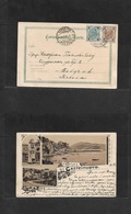 Montenegro. 1898 (21 Feb) Austria Postal Admin. Herceg Novi, Castelnuovo - Serbia, Belgrade (12 Feb, Gregorian) Fkd View - Montenegro