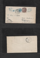 Netherlands - Stationary. 1884 (29 Dec) Gravenhague - Germany, Gottingen 5c Blue Stat Lettersheet + 7 1/2c Brown Adtl. M - Other & Unclassified